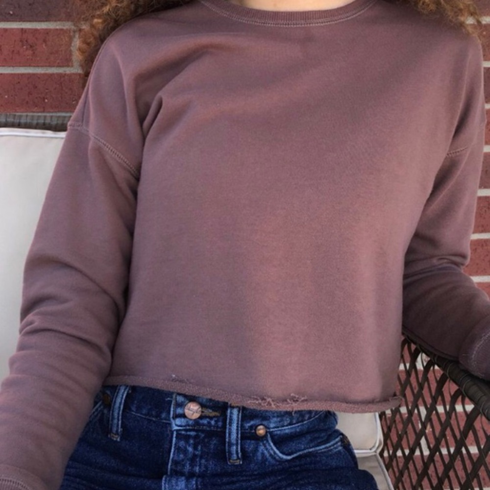 brown sweater/crop top from forever 21